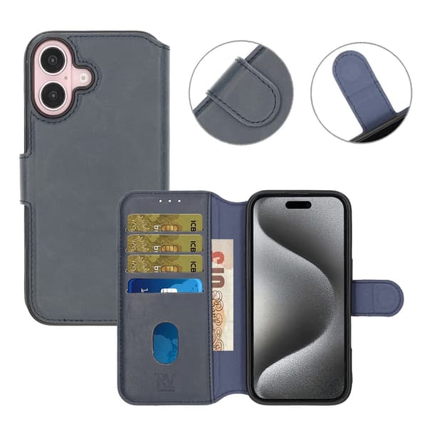 iPhone 16 lompakkokotelo Rvelon - Sininen