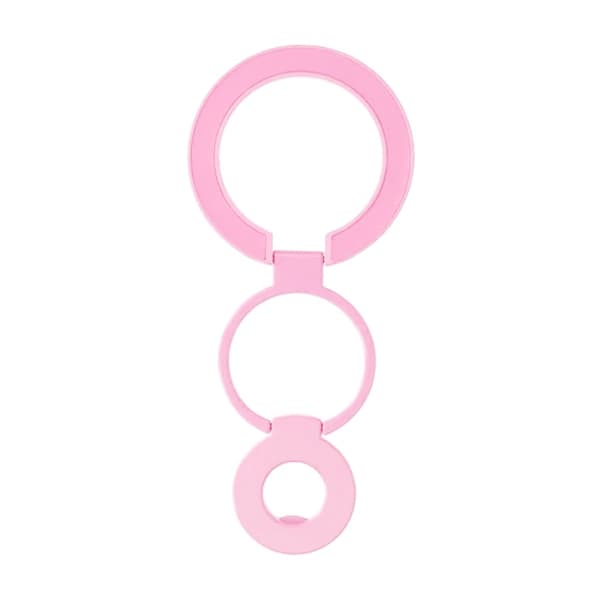 Foldable Double Magnetic Phone Ring Holder Light Pink