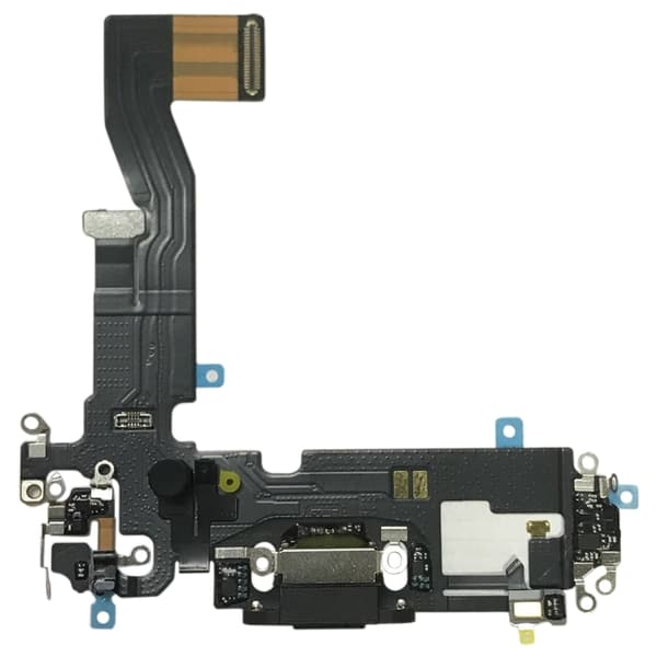 iPhone 12 / 12 Pro Opladningsstik med Flex - Sort
