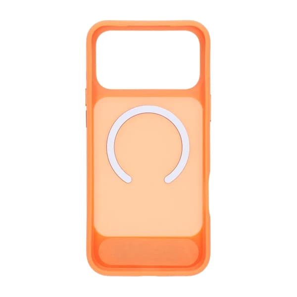 Black Feather Inclined Bracket Magnetic Case - iPhone 17 Pro Max Orange