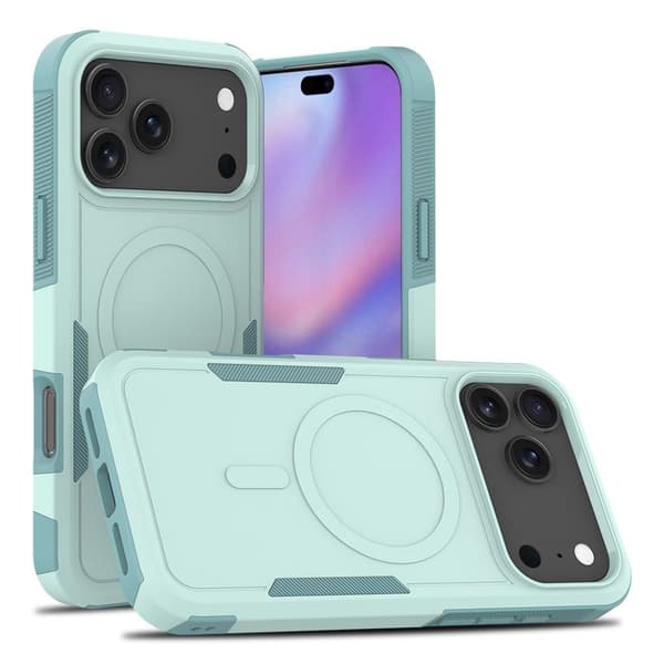 iPhone 17 Pro Max MagSafe -iskunkestävä suojakuori - Mintunvihreä