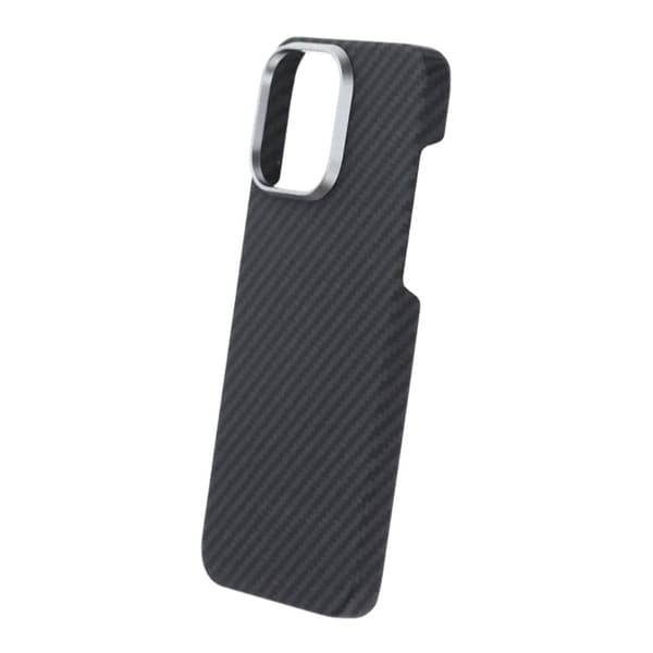 Kevlar Woven Magnetic Case - iPhone 15 Pro Max Black Thick Weave
