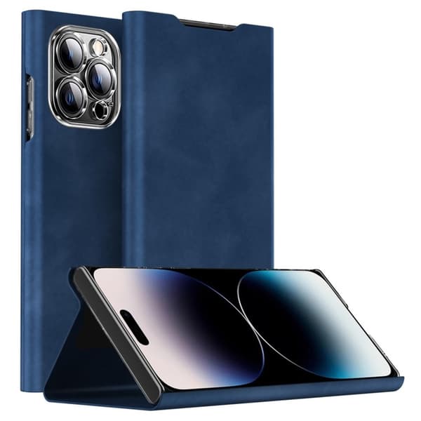 iPhone 15 Pro Max Nappa Tekstureret Cover - Blå