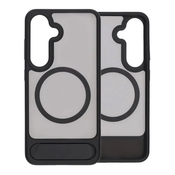 MagSafe-cover med stativ til Samsung Galaxy S25 - Sort