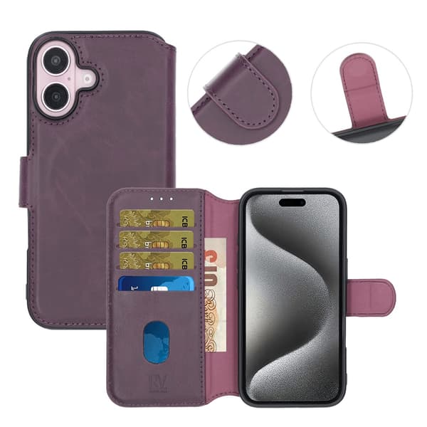 iPhone 16 Wallet Case Rvelon - Lilla