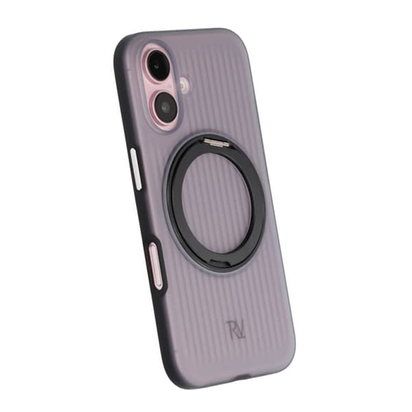 iPhone 16 Rvelon Cover Roterende Magnetisk Stand - Sort