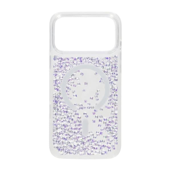 Diamond Quicksand Magnetic Case For iPhone 17 Pro White