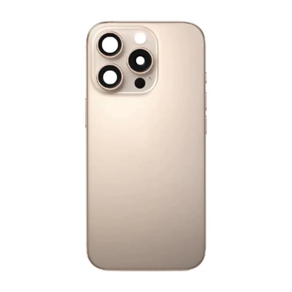 iPhone 16 Pro Max Bagglas med Smådele - Sandfarvet Titanium