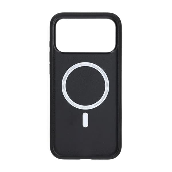 Vegansk læder magnetisk etui til iPhone 17 Pro Max sort