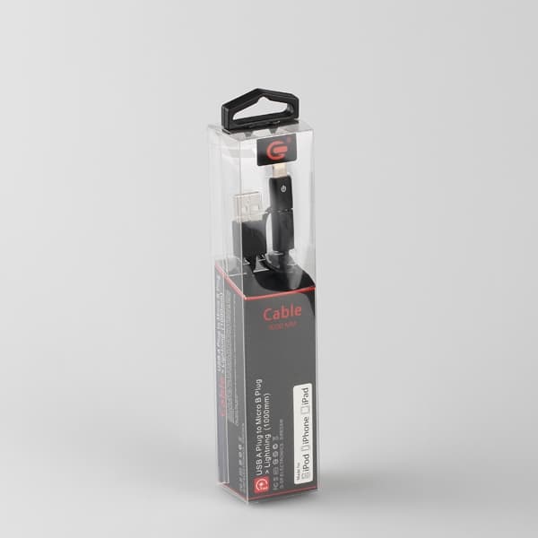 G-SP Micro-USB-kabel Lightning-adapter 1 meter - Sort