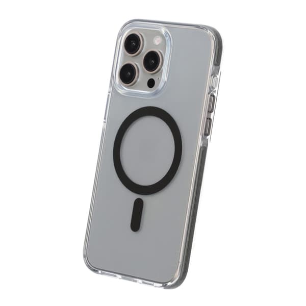 iPhone 15 Pro Max Mobilcover Magnet Dobbelt Beskyttelse - Grå