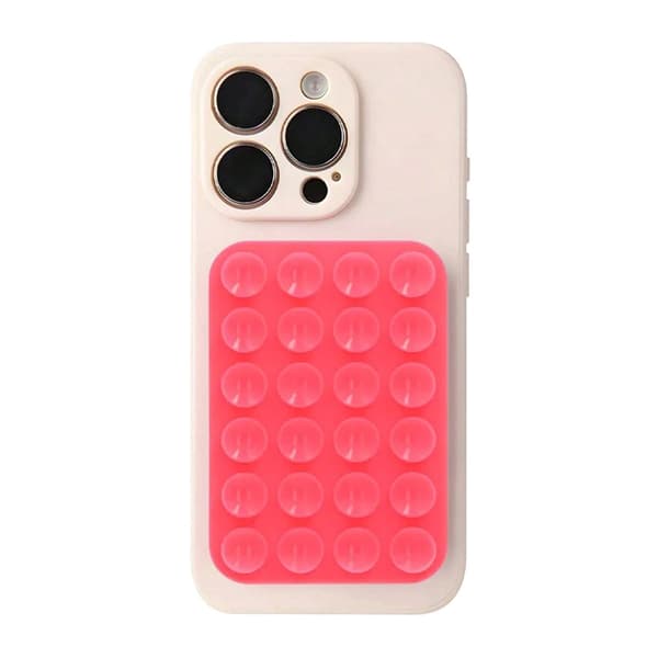 MagSafe Silicone Suction Cup Phone Mount Rose Red
