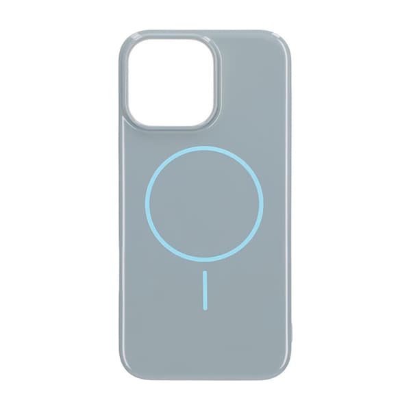 Blankt design magnetisk etui til iPhone 16 Pro Max Blå
