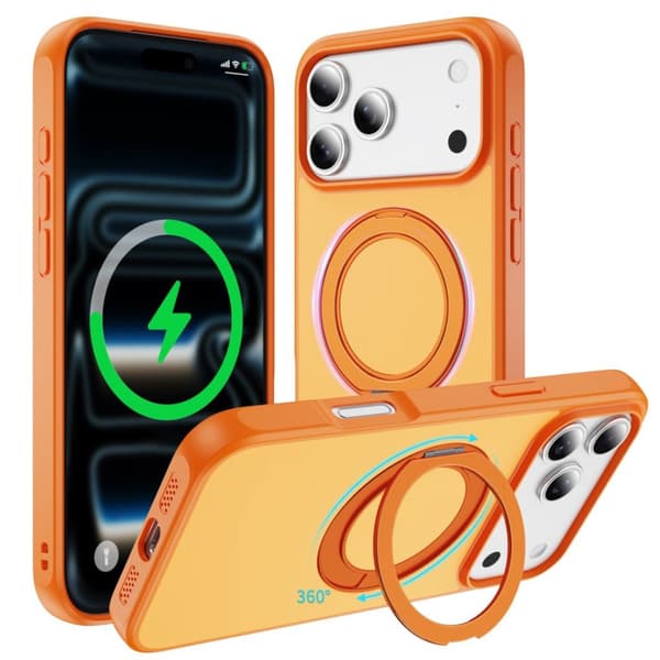 iPhone 18 Pro Max/17 Pro Max MagSafe Cover med Stand - Orange