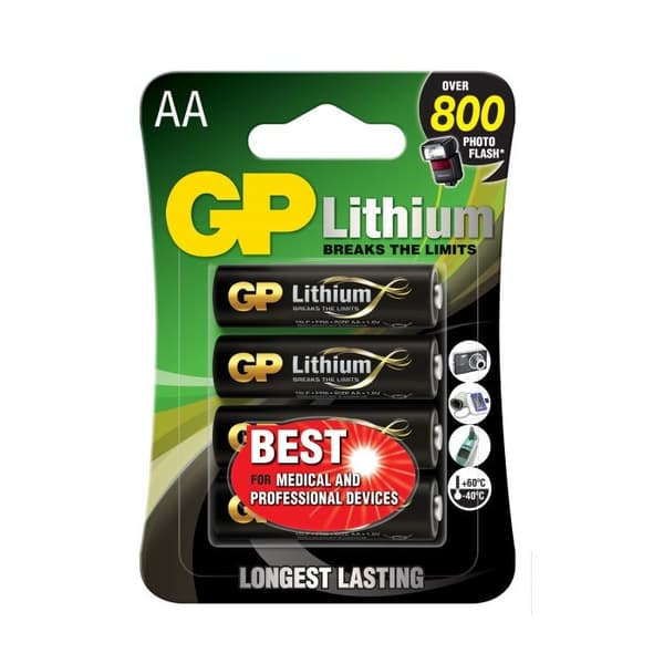 GP 15LF-2U4 lithium batteri - 4 stk.
