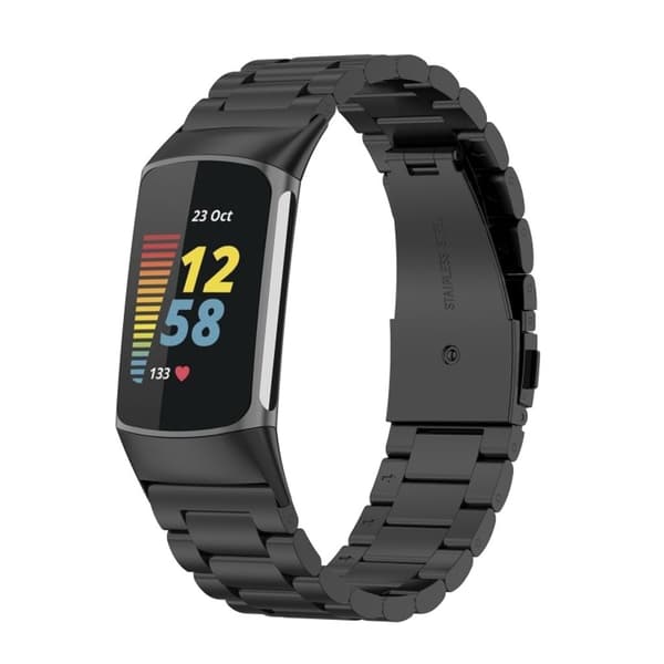 Fitbit Charge 6 urrem i rustfrit stål - Sort