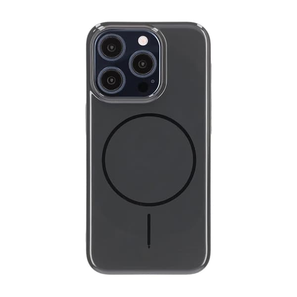 Blankt design Magnetisk Cover Til iPhone 15 Pro Sort