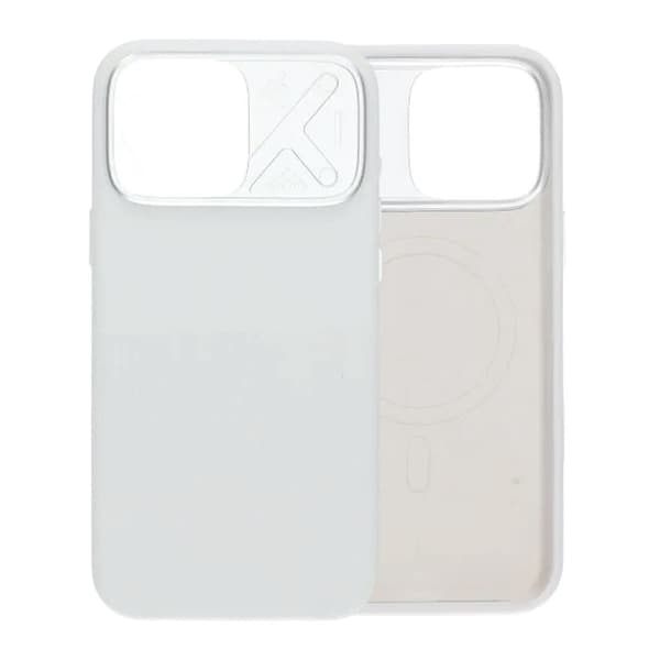 Silikonecover MagSafe med Kamerabeskyttelse til iPhone 16 Pro Max - Hvid