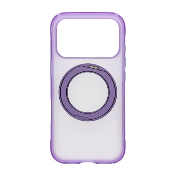 Mat MagSafe-cover med ringstativ til iPhone 17 Pro og 18 Pro - Lilla