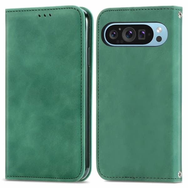 Google Pixel 10 Pro / 10 / 9 Pro / 9 Wallet Cover - Grøn