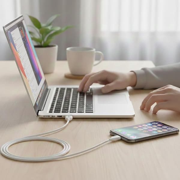 Rvelon USB-A till USB-C Kabel 1M - Vit