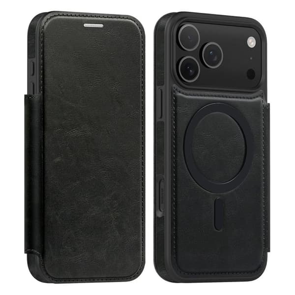 iPhone 17 Pro MagSafe Cover med Kortlommer - Sort