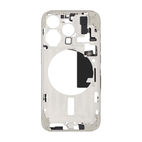 iPhone 15 Pro Mellemramme med Smådele OEM - Titanium Hvid
