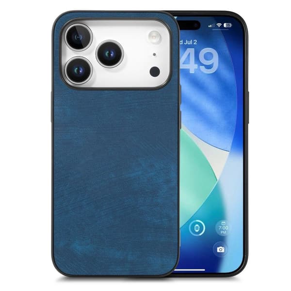 Fodral i PU-läder iPhone 18 Pro Max - Blå