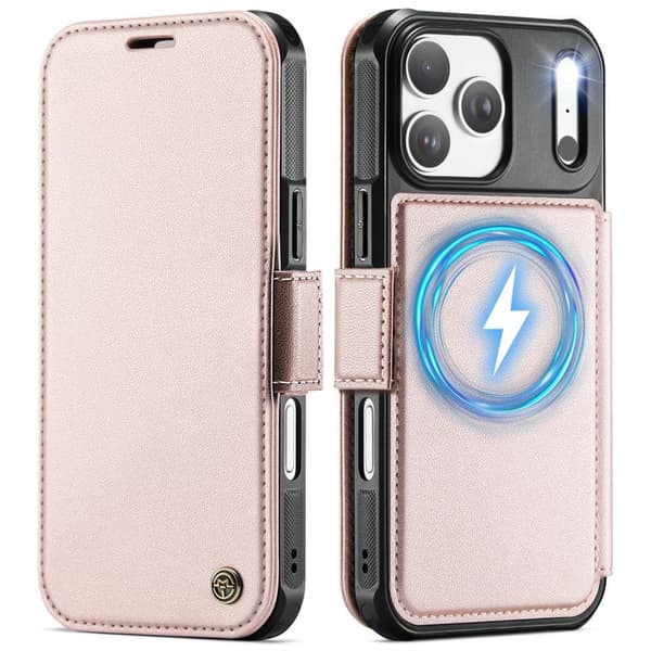 CASEME iPhone 18 Pro Max/17 Pro Max MagSafe Plånboksfodral RFID - Rosa