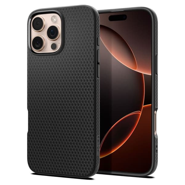 Spigen Liquid Air Cover til iPhone 16 Pro - Sort