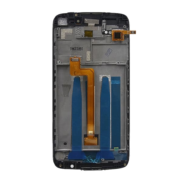 Alcatel One Idol 3 Skærm med LCD-display med ramme - Sort