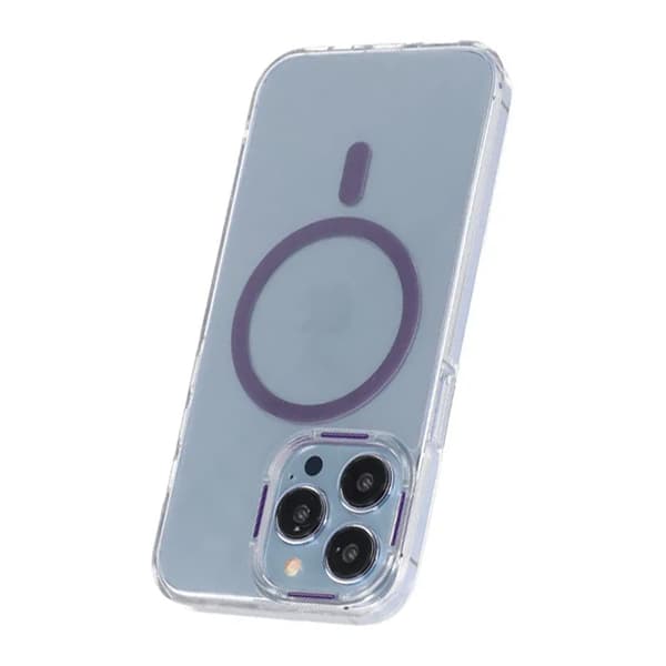 iPhone 14 Pro Max iskunkestävä puhelinkotelo Magsafella - violetti