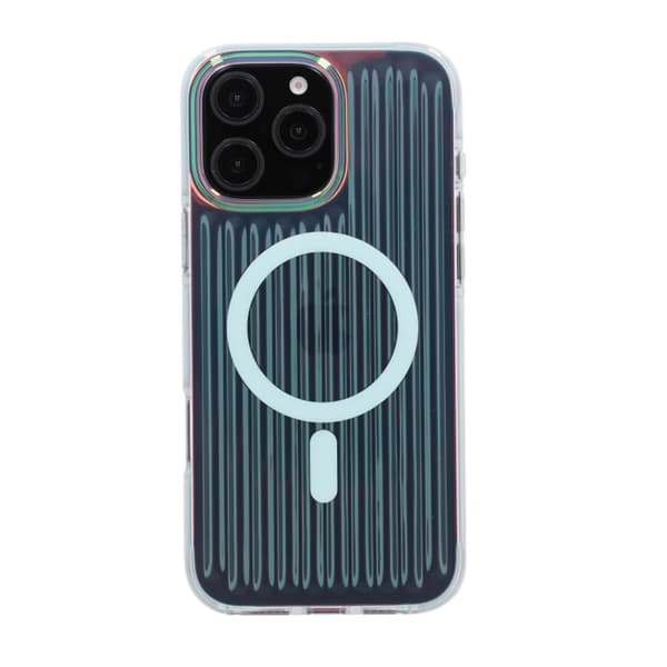 Model reflekterende farve Magnetisk etui til iPhone 16 Pro Max Blå