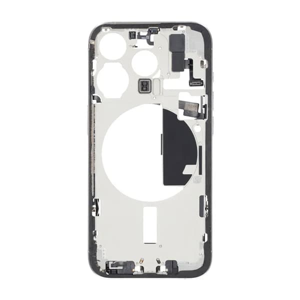 Midterramme med smådele til iPhone 15 Pro - Hvid Titanium OEM