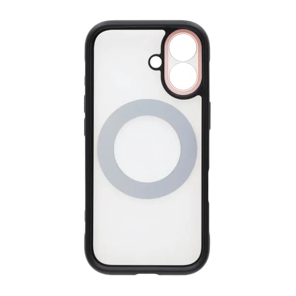 Clear Glow 360-degree Rotating MagSafe Stand Case For iPhone 17 Black