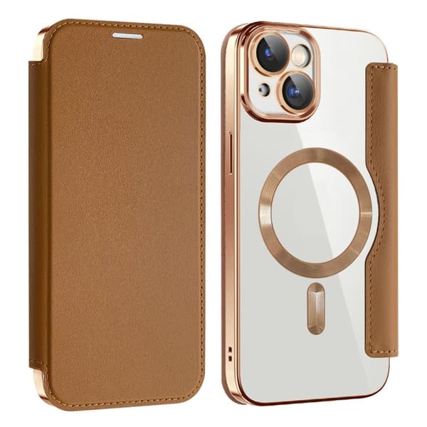 AMORUS iPhone 15 Plus Cover med MagSafe - Brun