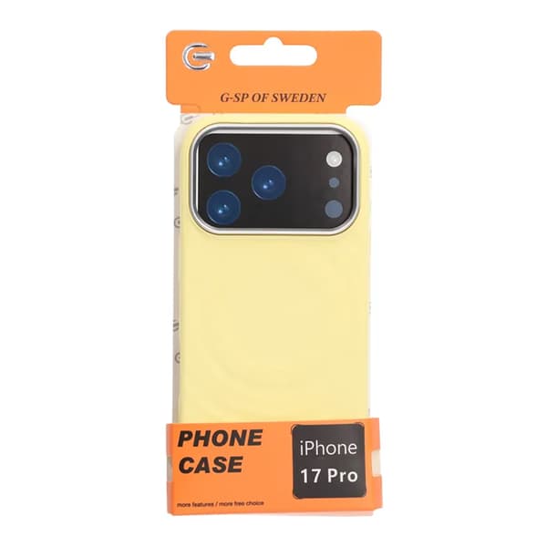 Mobilskal Silikon med Magsafe för iPhone 17 Pro Max - Gul