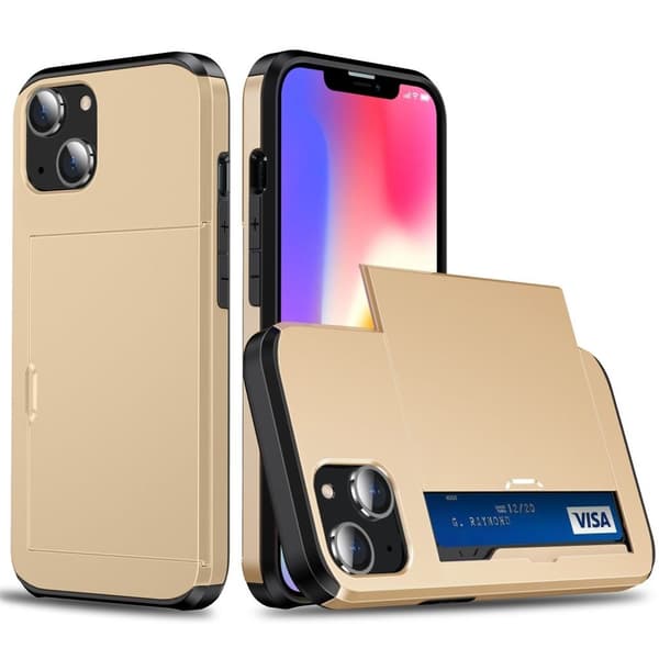 IPhone 15 Plus -kotelo korttipaikalla - Kulta