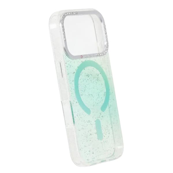 Glitter Diamond Magnetic Case - iPhone 17 Pro Vihreä