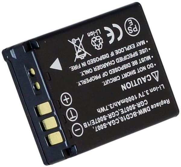 Batteri til CGA-S007/CGA-S007E erstatningsbatteri