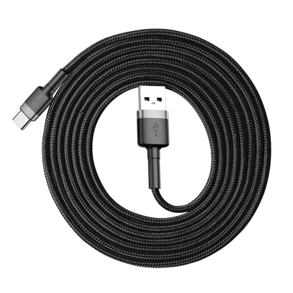 Baseus Cafule 2A USB-C kabel 2m - Grå
