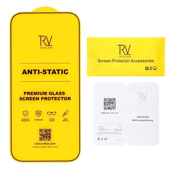 Rvelon Skärmskydd för iPhone 16 Pro Max - 3D Härdat Glas