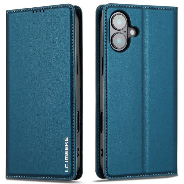 LC.IMEEKE iPhone 16 Plus Wallet Cover - Blå