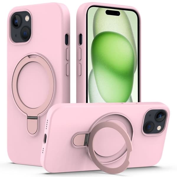 iPhone 15 Plus MagSafe Cover Ring Stand - Pink
