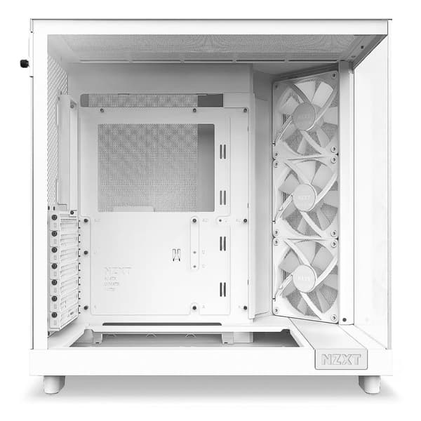 NZXT H6 Flow RGB Mid Tower PC chassi Vit Nyskick