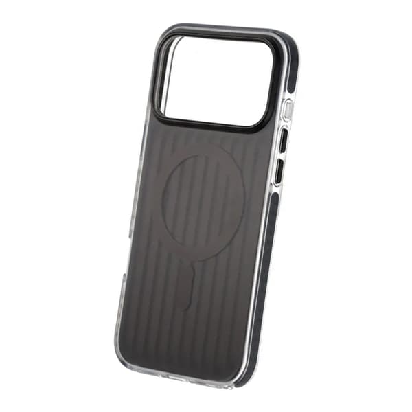 Bølget Magsafe Mobilcover til iPhone 17 Pro Max - Sort