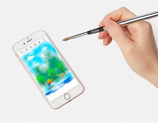 Stylus Pen til Touchskærme med Dobbelte Spidser - Sort
