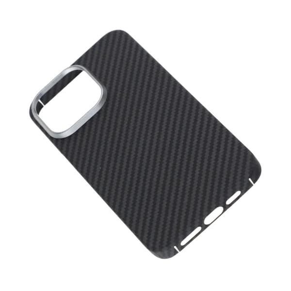 Kevlar Woven Magnetic Case - iPhone 15 Pro Max Black Thick Weave