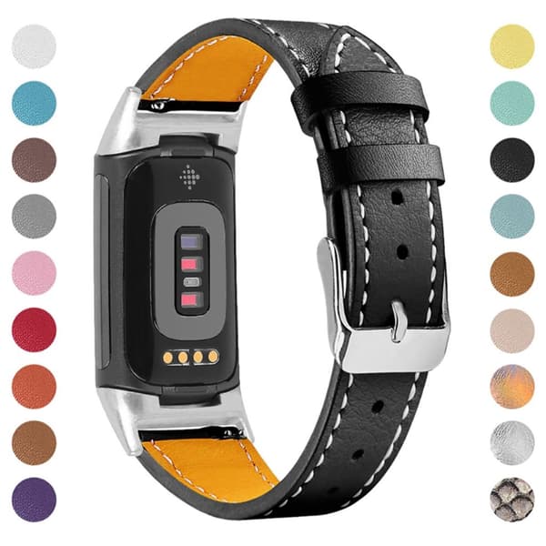 Fitbit Charge 5/6 -kellon ranneke aidosta nahasta - musta