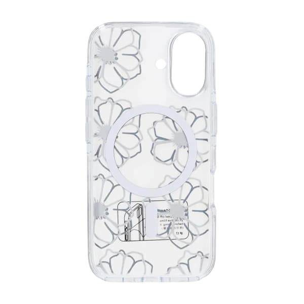 Glitrende Rhinestone Magnetisk Etui til iPhone 17 Stor Guldblomst